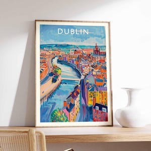 Dublin Poster, Ireland Poster, Dublin Print, City Wall Art, Dublin Decor, Dublin Gift, Dublin Artwork, Ireland Print, Dublin Art