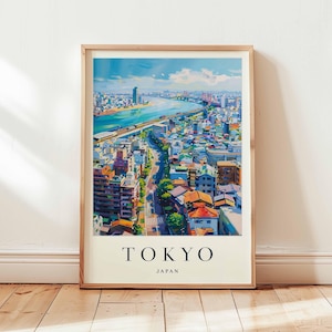 Tokyo Poster, Japan Travel Print, Asia Wall Art, Cityscape Decor, Tokyo Travel Gift, Neon City Print, Asia Travel Poster, Japan Travel Art
