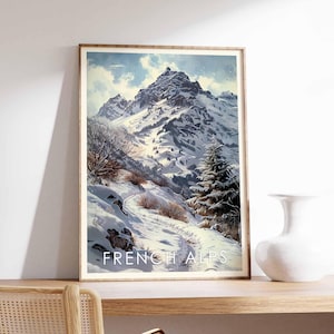 French Alps Poster, French Alps Print, French Alps Wall Art, Alps Print, French Alps Landscape, French Alps Decor, Alps Art