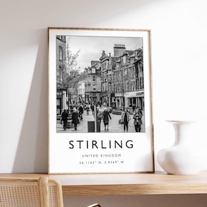 Stirling Poster, UK Poster, Stirling Wall Art, Stirling Print, Stirling Decor, Stirling Gift, Stirling Castle Poster, Stirling Artwork