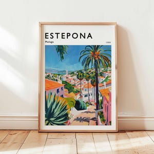 Estepona Poster, Málaga Travel Print, Spain Print, Costa del Sol Wall Art, Andalusian Decor, European Travel Gift, Coastal Print