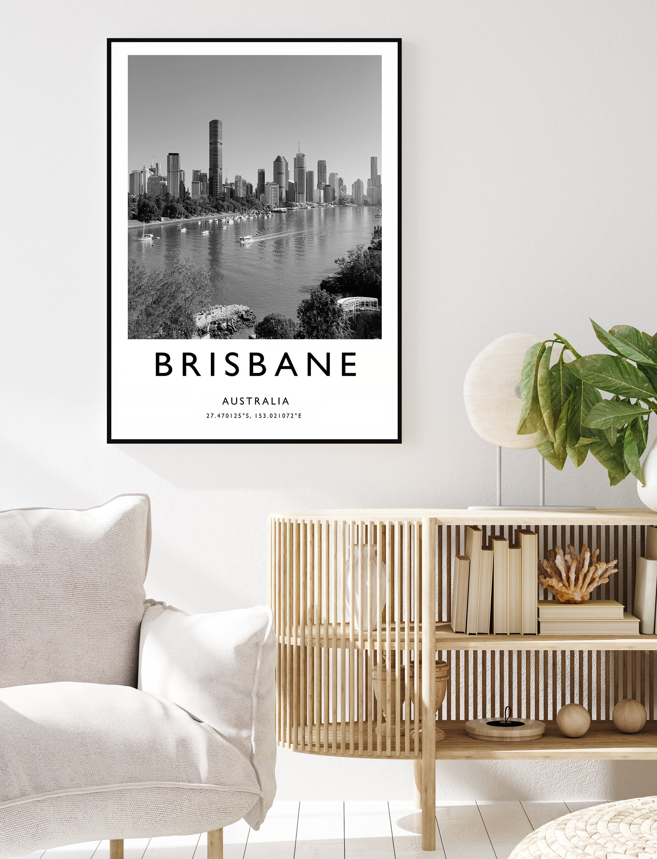 Brisbane Travel Print Brisbane Travel Poster Australia Etsy