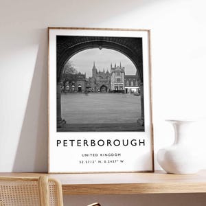 Peterborough Poster, UK Print, Peterborough Wall Art, Peterborough Decor, Peterborough Art Print, City Poster, Peterborough Photography