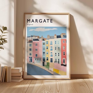 Margate Poster, UK Travel Print, Coastal Wall Art, British Decor, UK Home Decor, Margate Wall Decor, Margate Wall Art, Margate Print, UK Art