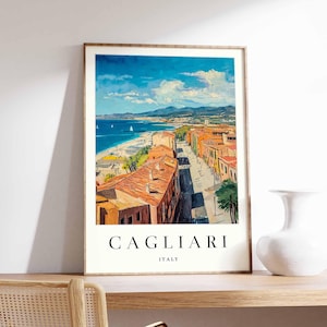 Cagliari Poster, Italian Travel Print, Cagliari Travel Art, Cagliari Wall Art, Italian Travel, Cagliari Home Decor, Cagliari Travel Gift