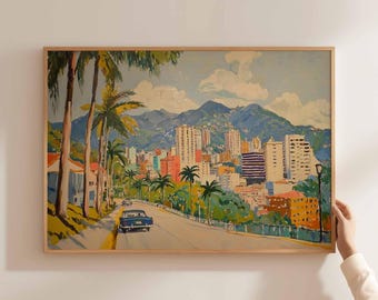 Caracas Venezuela Poster: Vibrant South America Travel Art