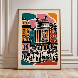 Piccadilly Circus Poster, London Travel Poster, Piccadilly Circus Wall Art, West End Print, UK Landmark Poster, British Culture Art