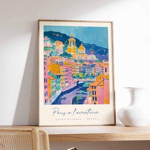 Saint Etienne Poster, France Travel Print, Industrial Heritage Print, France Cityscape Decor, Rhône-Alpes Region Art, France Travel Gift