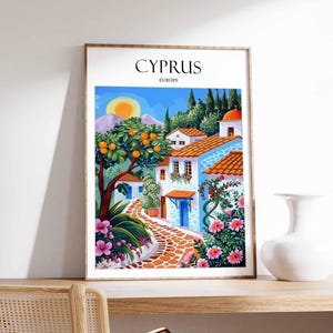 Cyprus Poster, Cyprus Travel Print, Cypriot Travel Gift, Cypriot Travel Art, Travel Gift, Travel Decor