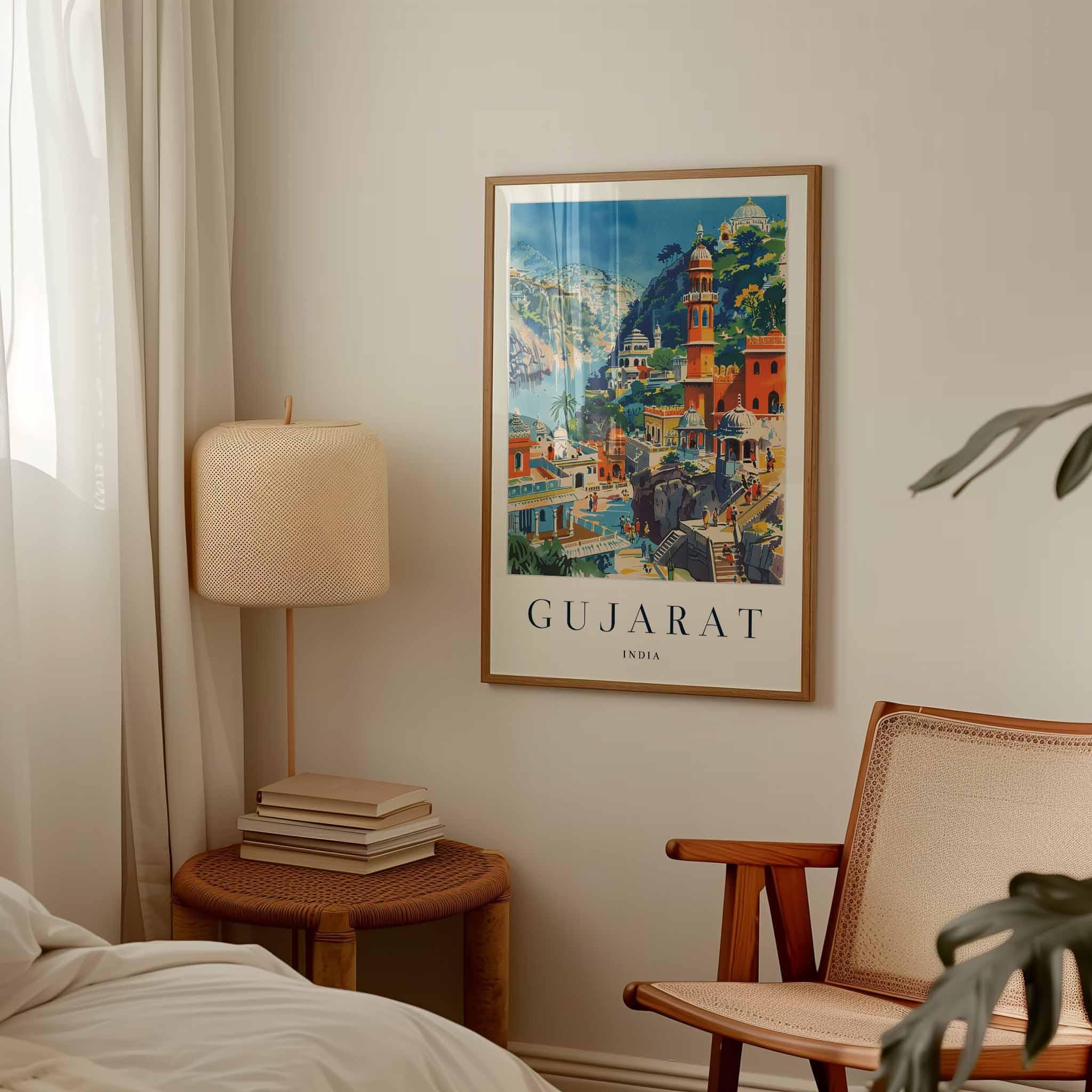 Gujarat India Travel Poster: Vibrant Cultural Wall Art - Etsy