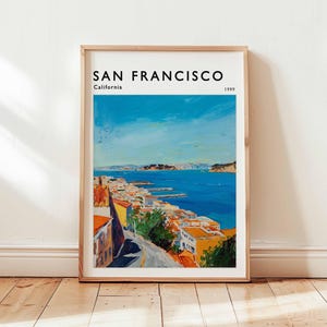 San Francisco Poster, California Travel Print, USA Wall Art, Golden Gate Bridge Decor, San Francisco Travel Gift, California Travel Art