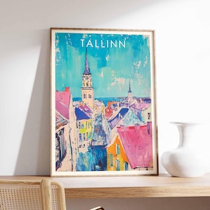 Tallinn Poster, Tallinn Poster, Tallinn Wandkunst, Altstadt Tallinn Poster, Ostsee Reisedruck, Tallinn Stadtplan, Skandinavisches Dekor