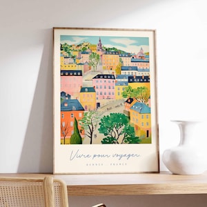 Rennes Poster, Frankreich Reisedruck, Kunstdruck Historisches Viertel, Frankreich Stadt Dekor, Bretagne Architektur Ansicht Kunst, Frankreich Reisegeschenk