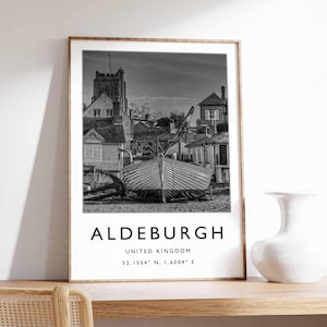 Aldeburgh Poster, UK Print, Aldeburgh Print, Coastal Wall Art, Aldeburgh Decor, UK Seaside Poster, Aldeburgh Print, Aldeburgh Art