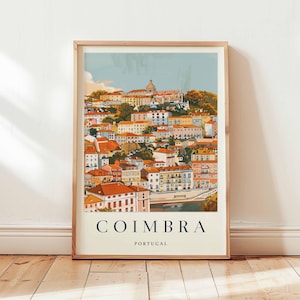 Coimbra Poster, Portugal Travel Print, University City Wall Art, Coimbra Travel Decor, European Art, Historic Print, Portugal Travel Art