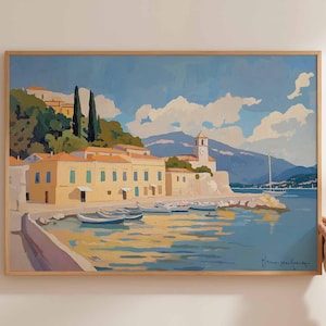 Corfu Poster, Greece Travel Print, Greek Island Wall Art, Ionian Sea Decor, Corfu Travel Art, Corfu Wall Art, Mediterranean Beach Print