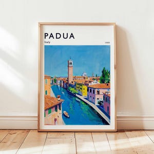 Padua Poster, Italien Druck, Europäische Wandkunst, Venezianisches Dekor, Padua Reise Geschenk, Stadtbild Druck, Italien Poster. Italien Reise Kunst