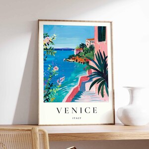 Venice Poster, Italy Travel Print, Grand Canal Print, Cityscape Wall Decor, Rialto Bridge View, Venetian City Wall Art, Italy Travel Gift