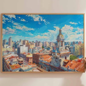 Buenos Aires Poster, Argentina Travel Print, South America Wall Art, Argentinian Decor, Buenos Aires Skyline Print, Argentina Travel Art