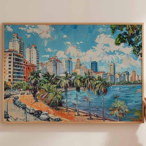 Buenos Aires Poster, Argentina Travel Print, South America Wall Art, Argentinian Decor, Buenos Aires Skyline Print, Argentina Travel Art