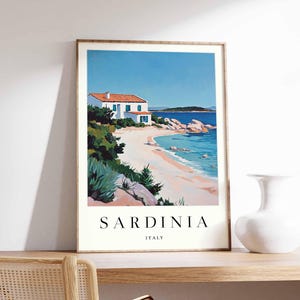 Sardinia Poster, Italy Poster, Sardinia Wall Art, Italian Print, Sardinia Print, Sardinia Decor, Italy Wall Art, Mediterranean Print