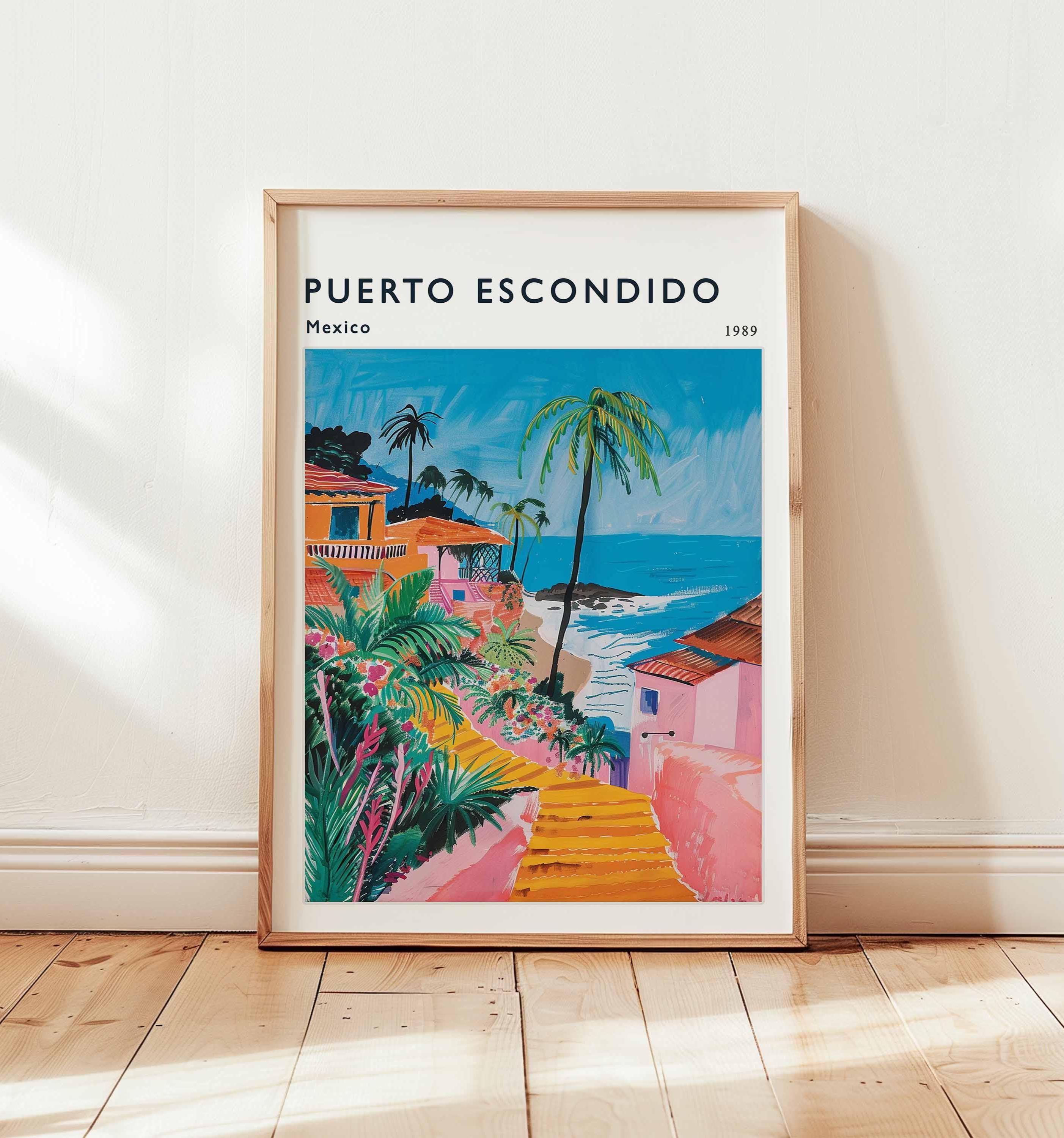 Puerto Escondido Print: Mexico Surf Town Coastal Art - Etsy