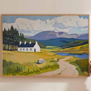 Cairngorms National Park Poster, Scotland Travel Print, Scottish Highlands Wall Art, Mountain Landscape Decor, UK Park Art, Nature Print