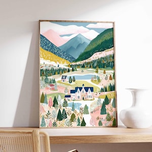 Norway Poster, Fjord Travel Print, Northern Lights Art, Oslo Bergen Decor, Scandinavian Landscape, Nordic Home Gift