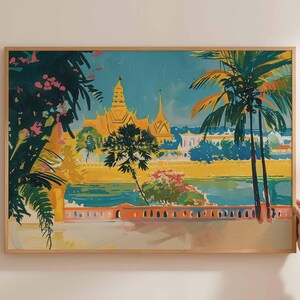 Cambodia Poster, Asia Travel Print, Southeast Asia Wall Art, Cambodian Decor, Angkor Wat Print, Asian Travel Gift, Cambodia Travel Art