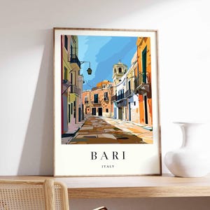 Bari Poster, Italy Wall Art, Bari Print, Italy Poster, Travel Poster, Bari Decor, Bari Italy Print, Italian City Poster, Bari Prints