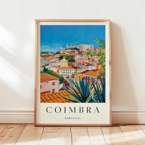 Coimbra Poster, Portugal Travel Print, University City Wall Art, Coimbra Travel Decor, European Art, Historic Print, Portugal Travel Art