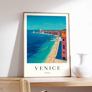 Venice Poster, Italy Travel Print, Grand Canal Print, Cityscape Wall Decor, Rialto Bridge View, Venetian City Wall Art, Italy Travel Gift