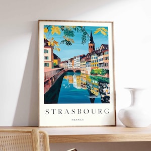 Strasbourg Poster, France Travel Print, French Decor, Europe Travel Poster, European Wall Art, Strasbourg Gift, Strasbourg Travel Poster