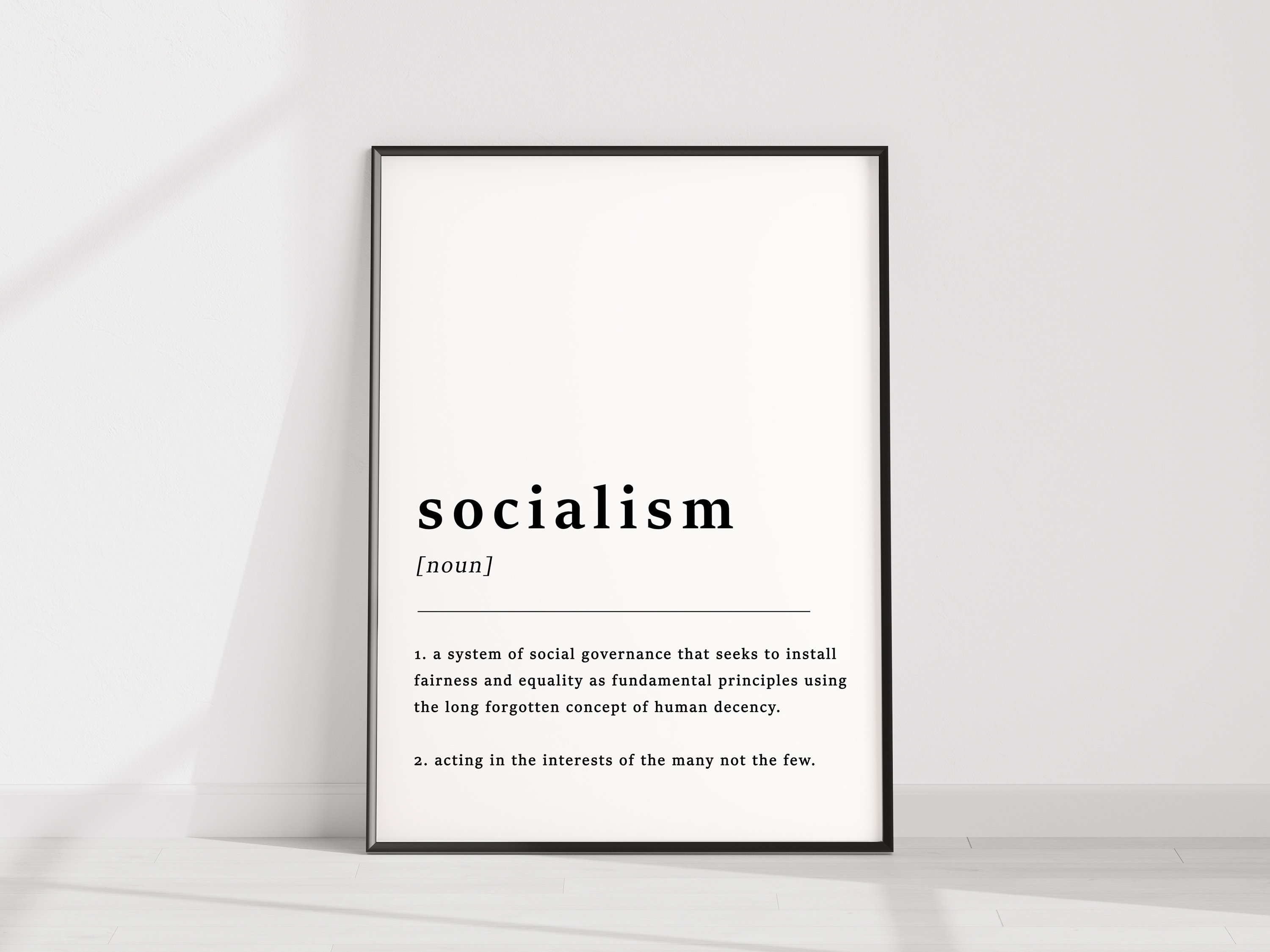 Definition of Socialism Quote Poster Print Socialist Print Etsy