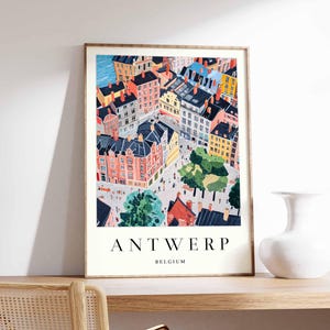 Antwerp Poster, Belgium Poster, Antwerp Wall Art, Antwerp Print, Belgian Poster, Belgium Wall Art, Travel Poster