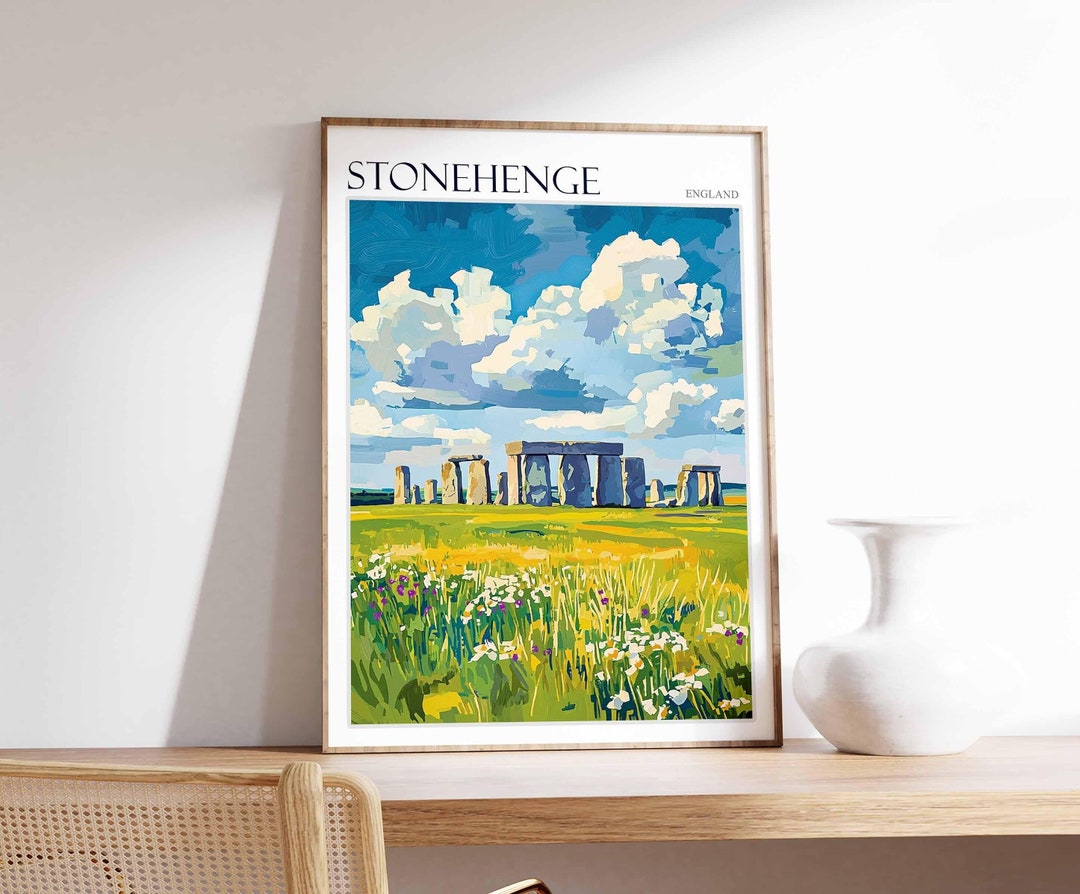 Stonehenge Poster, England Travel Print, British Decor, United Kingdom ...