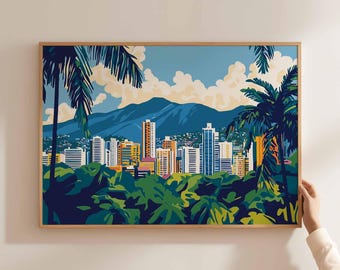 Caracas Venezuela Poster: South America Travel Wall Art