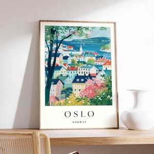 Oslo Poster, Norwegen Druck, Oslo Wandkunst, Oslo Stadt Karte Dekor, Minimalistisches Oslo Plakat, Skandinavische Skyline Druck, Oslo Reisewandkunst