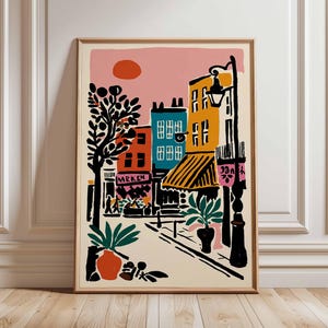 Brixton Market Poster, London Travel Poster, Brixton Wall Art, South London Market Print, UK City Poster, Street Market Art