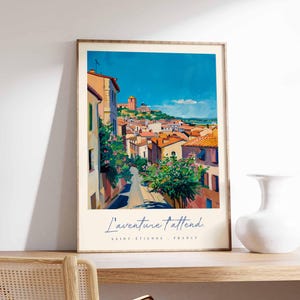 Saint Etienne Poster, France Travel Print, Industrial Heritage Print, France Cityscape Decor, Rhône-Alpes Region Art, France Travel Gift