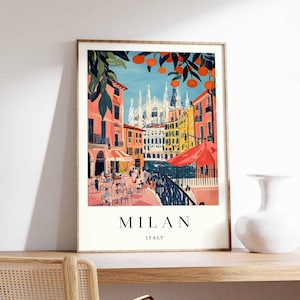 Milan poster, Italy print, Milan wall art, Milan city map decor, minimalist Milan poster, Italian skyline print, Milan travel wall art