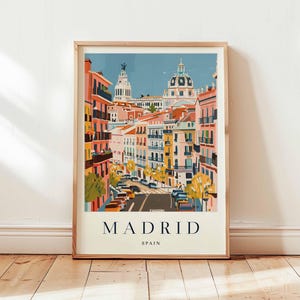 Madrid Poster, Spain Travel Print, European City Wall Art, Royal Palace Decor, Madrid Travel Gift, Spain Capital Print, Spain Travel Art