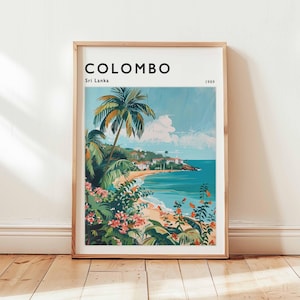 Colombo Poster, Sri Lanka Travel Print, South Asia Wall Art, Galle Face Green Decor, Capital City Gift, Colombo Print, Sri Lanka Travel Art