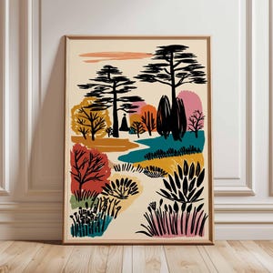 Richmond Park Poster, London Travel Poster, Richmond Wall Art, Deer Park Print, UK Nature Poster, British Landscape Art, London Park Decor
