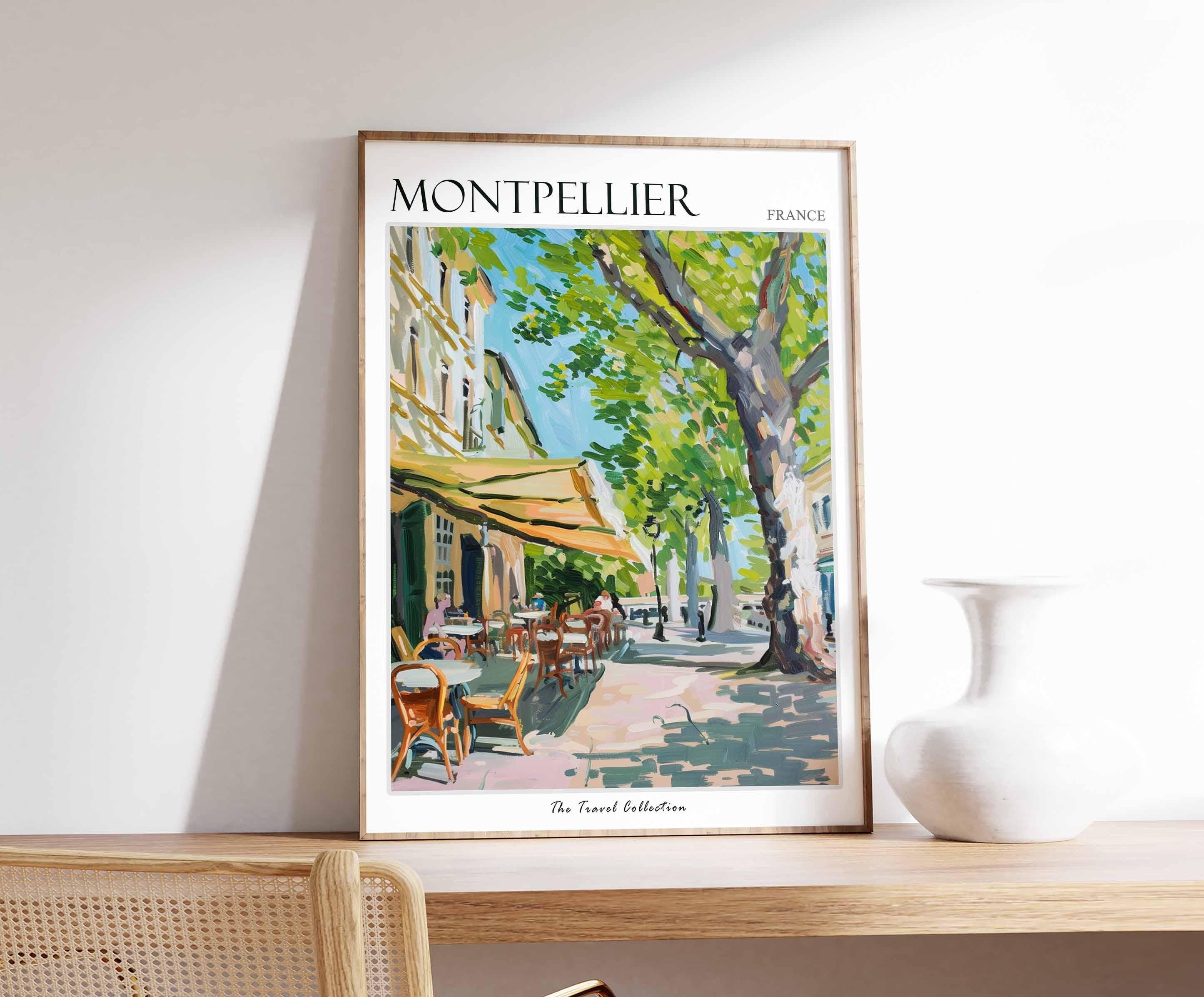 Montpellier Poster, France Travel Print, French Decor, Europe Travel Poster, European Wall Art, Montpellier Gift, Montpellier Travel Poster