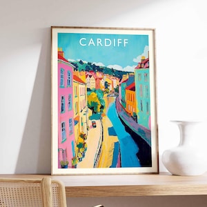 Cardiff Poster, Wales Poster, Cardiff Print, City Wall Art, Cardiff Decor, Cardiff Gift, Cardiff Artwork, Wales Print, Cardiff Art