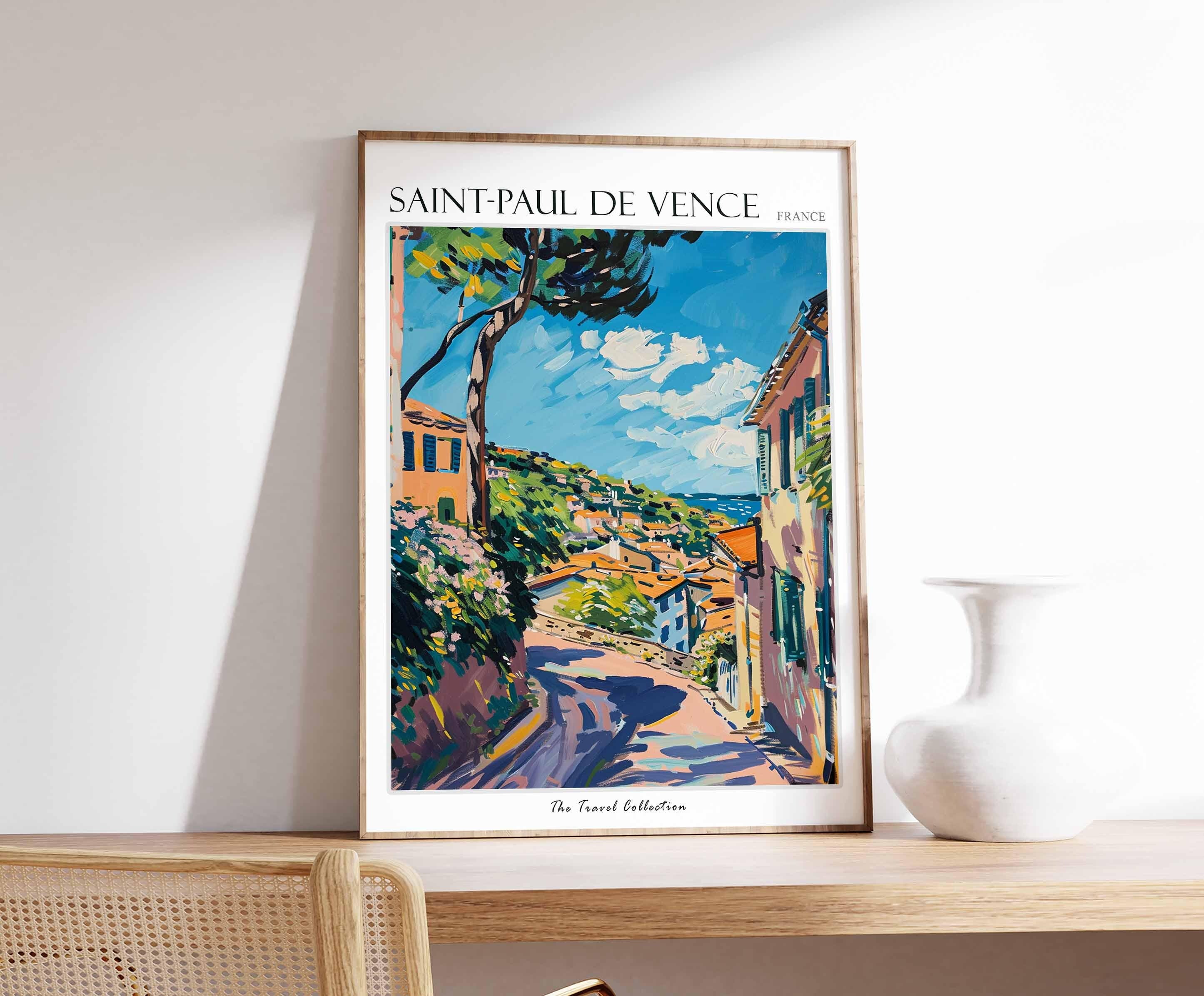 Saint-paul De Vence Travel Poster: French Riviera Wall Art - Etsy