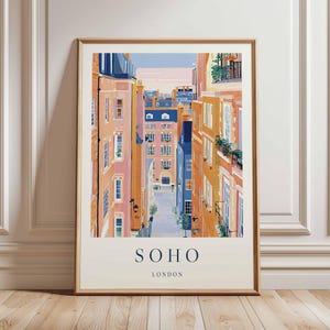 Soho London Travel Poster : art de la vie nocturne animée du West End