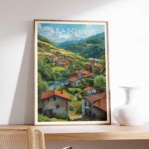 Basque Poster, Spain Poster, Basque Print, Spanish Wall Art, Basque Wall Art, Spain Print, Basque Decor, Basque Country Poster