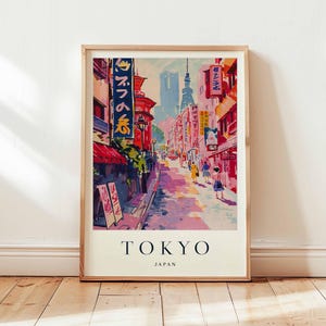 Tokyo Poster, Japan Travel Print, Asia Wall Art, Cityscape Decor, Tokyo Travel Gift, Neon City Print, Asia Travel Poster, Japan Travel Art